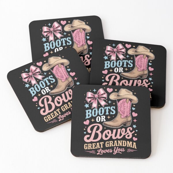 Item preview, Boots or Bows Gender Reveal Party Announcement Great Grandma designed and sold by VENOM0RIOT.