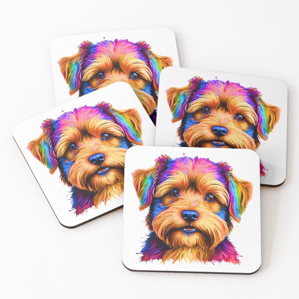 Item preview, Rainbow Yorkipoo Art – Colorful Dog Lover Design designed and sold by Fredster1966.