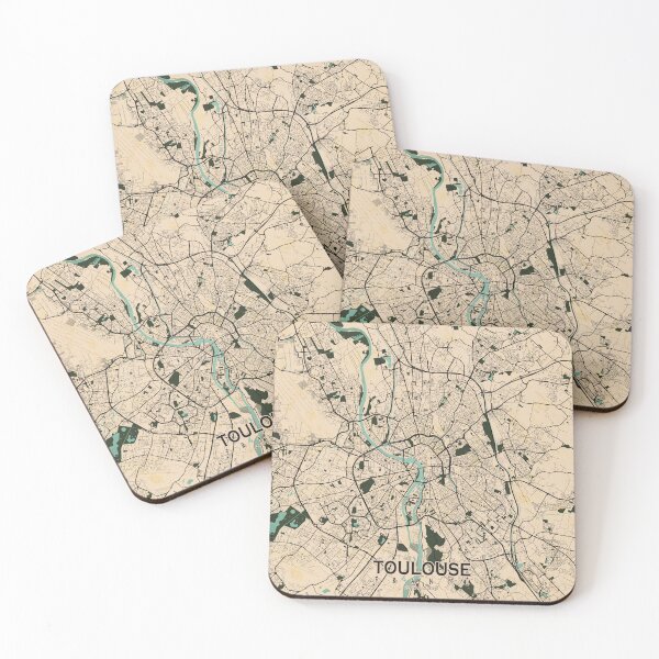 Item preview, Toulouse City Map of Occitania, France  - Vintage designed and sold by deMAP.