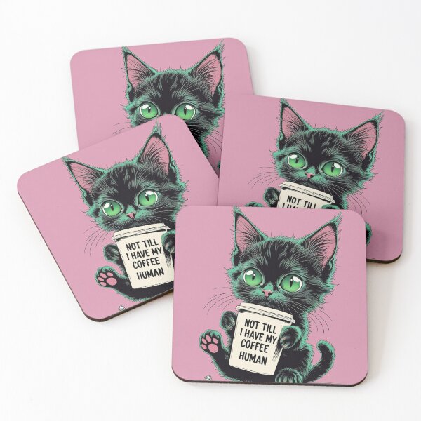 Item preview, coffee kitten designed and sold by INK & VISION STUDIO.