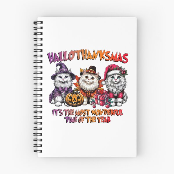 Item preview, Turkish Angora Cat Halloween Thanksgiving Christmas  designed and sold by doodIllustrate.