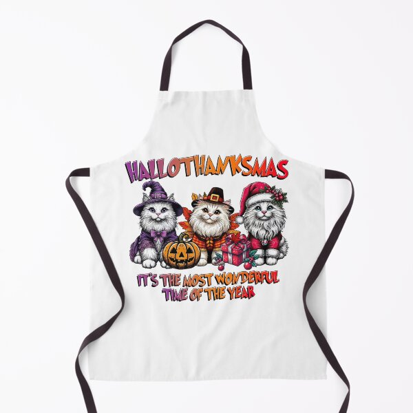 Item preview, Turkish Angora Cat Halloween Thanksgiving Christmas designed and sold by doodIllustrate.