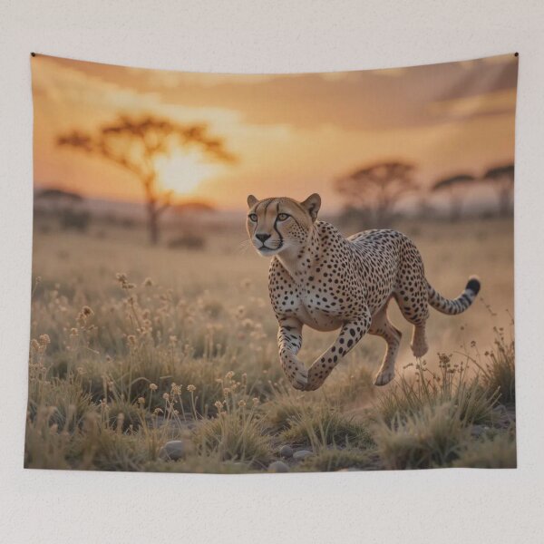 Item preview, Cheetah Sprinting at Sunset designed and sold by InezPhotography.