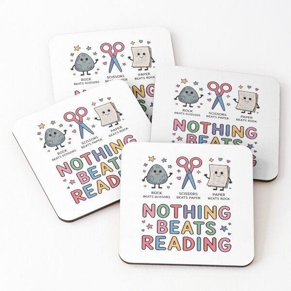 Item preview, Nothing Beats Reading Rock Paper Scissors Funny Books Lover designed and sold by August4Laughs25.