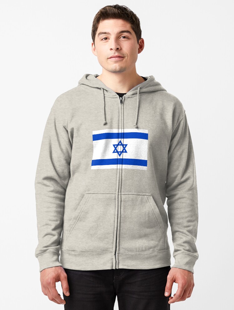 Mens Hoodies Israeli Flag Cool Pullover Hooded Print Sweatshirt Jackets