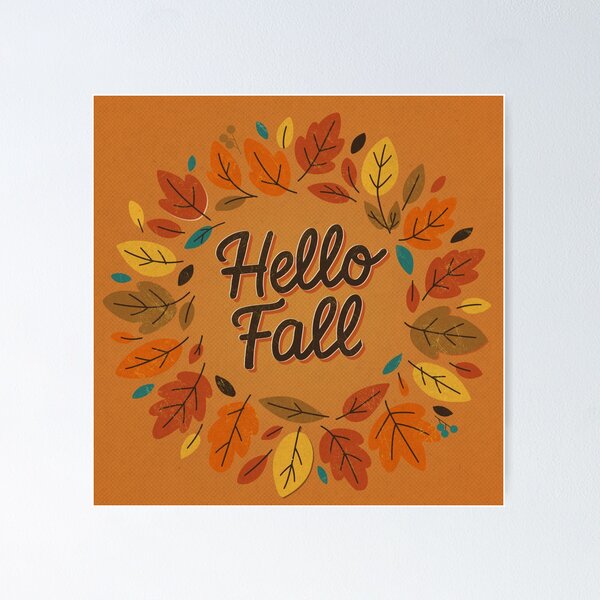 Item preview, Falling for Fall –  Retro Mid-Century Autumn Wreath Design designed and sold by OddlyEnoughArt.
