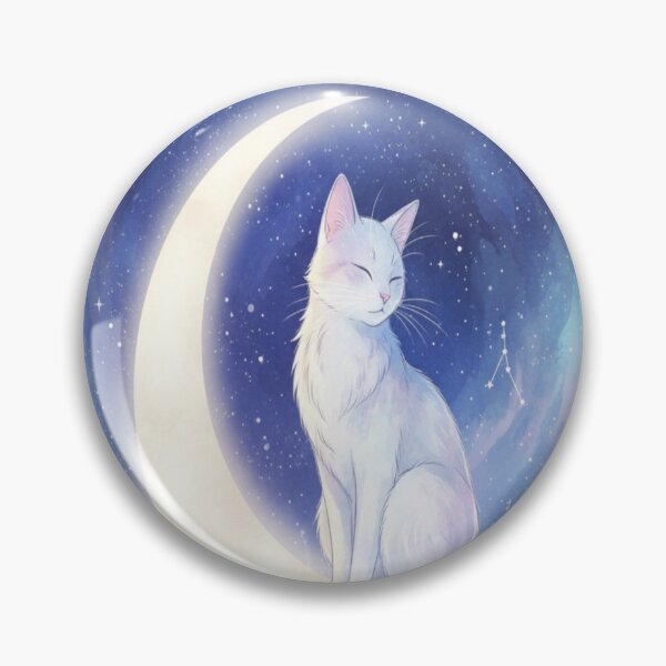 Item preview, Crescent Moon Cat Mystical Celestial Aesthetic designed and sold by Neko-Doodle-co.