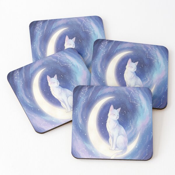 Item preview, Crescent Moon Cat Mystical Celestial Aesthetic designed and sold by Neko-Doodle-co.