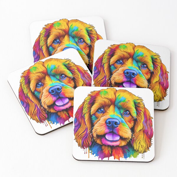 Item preview, Rainbow Cavapoo | Colorful Modern Dog Art Design designed and sold by Fredster1966.