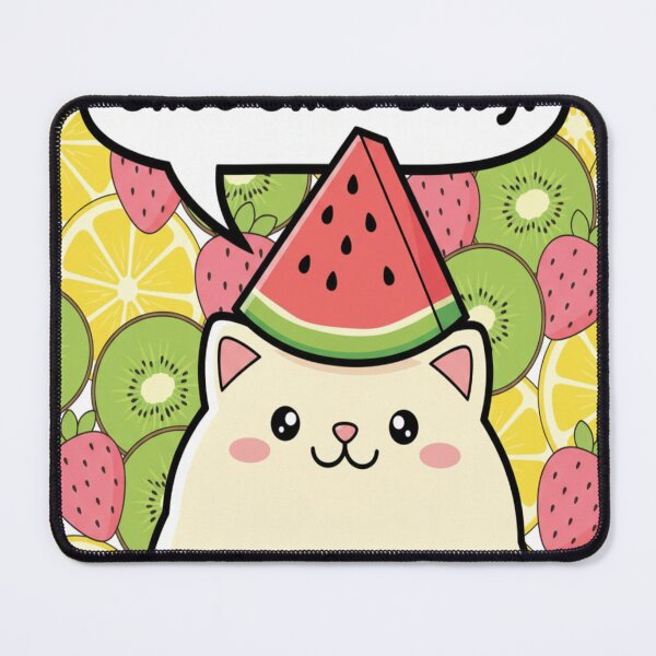 Item preview, Fruit Cat Kawaii Summer Watermelon Vibes designed and sold by Neko-Doodle-co.