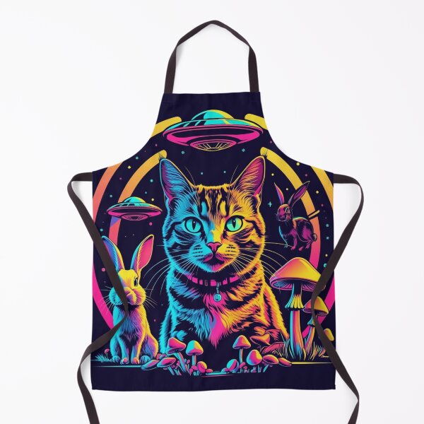 Item preview, psychedelic cat designed and sold by INK & VISION STUDIO.