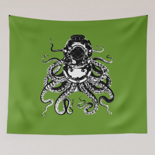 Item preview, Octopus in a diving helmet  	 designed and sold by xcjbsasncgi72.