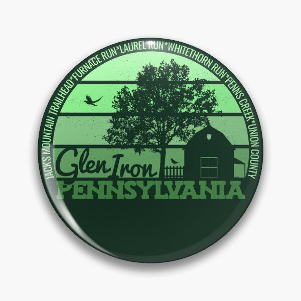 Item preview, Glen Iron Pennsylvania Sunset Retro Vintage Local Pride Logo designed and sold by CRHPOD20.