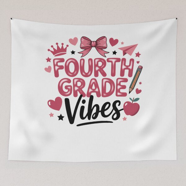 Item preview, 4th Fourth Grade Vibes Back To School Coquette Teacher Girl designed and sold by TyraYoung.
