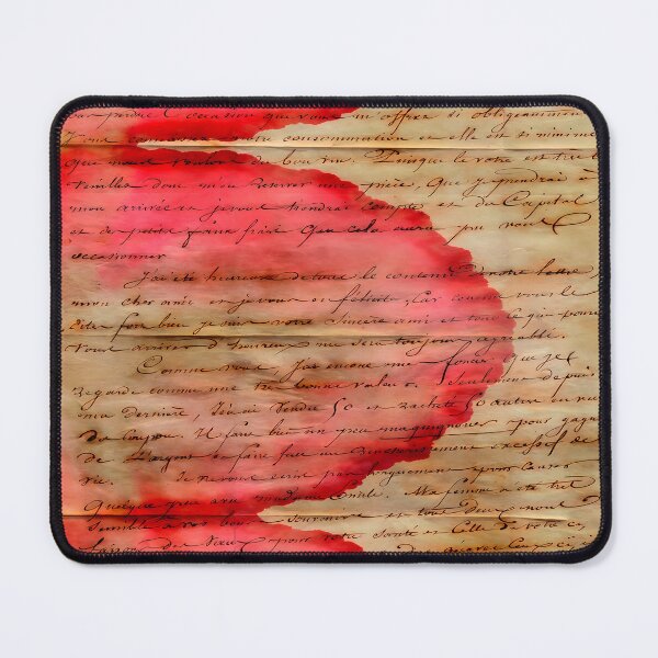 Item preview, Antique French Handwritten Letter with Red Ink Stains – Vintage Ephemera designed and sold by SouthPrint.