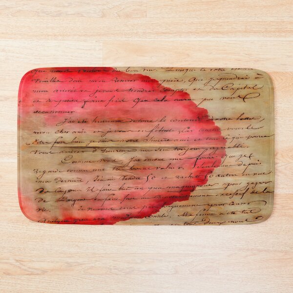 Item preview, Antique French Handwritten Letter with Red Ink Stains – Vintage Ephemera designed and sold by SouthPrint.