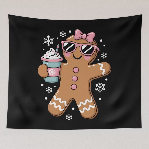 Item preview, Gingerbread Drinking Hot Chocolate Bougie Women Christmas designed and sold by ValerieRodrigue.