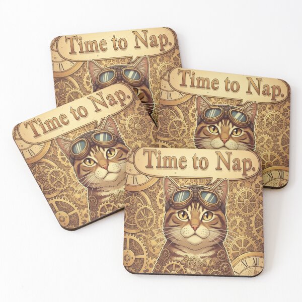 Item preview, Steampunk Cat Time Traveler Feline Design designed and sold by Neko-Doodle-co.