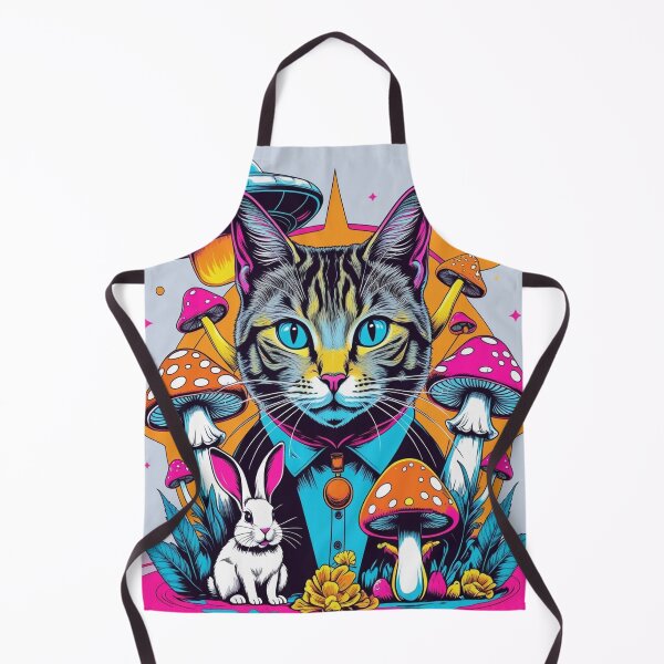 Item preview, psychedelic cat designed and sold by INK & VISION STUDIO.