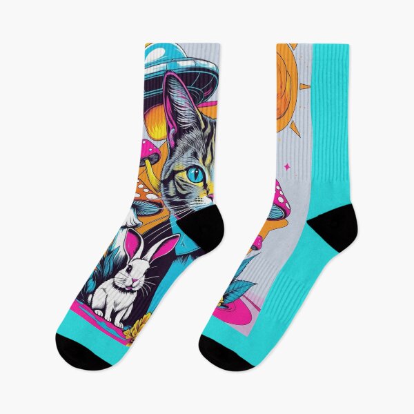 Item preview, psychedelic cat designed and sold by INK & VISION STUDIO.