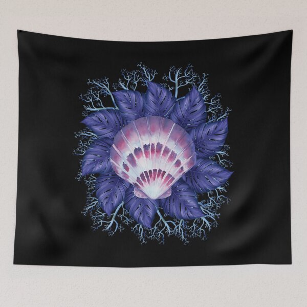 Item preview, Pretty In Purple Scallop Seashell  	 designed and sold by pzcagrplh87.