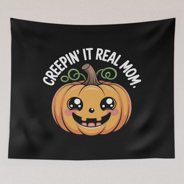 Item preview, Creepin' It Real Mom Cute Pumpkin with Smile Halloween designed and sold by Vastingan.