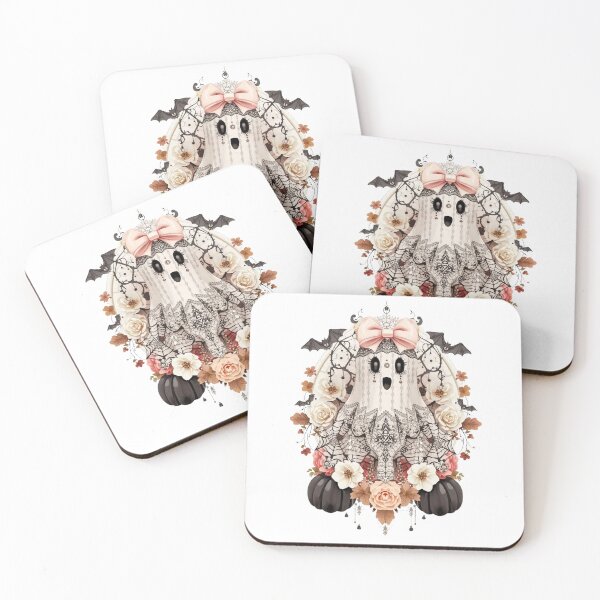 Item preview, Floral Lace Ghost – Spooky Elegant Halloween Poster Art designed and sold by Medeea Publishing.