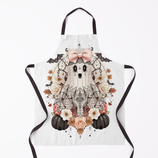 Item preview, Floral Lace Ghost – Spooky Elegant Halloween Poster Art designed and sold by Medeea Publishing.