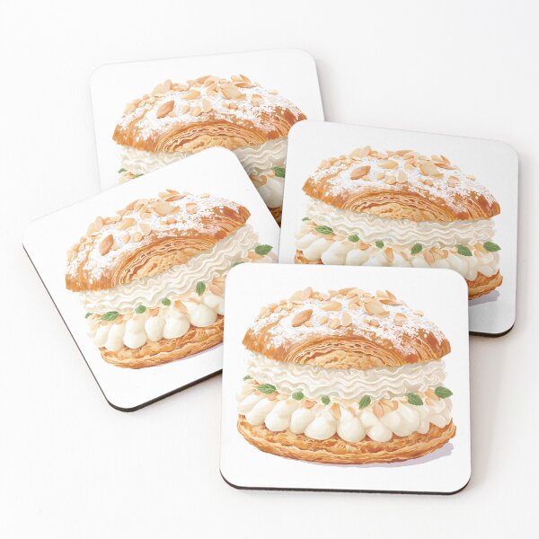 Item preview, Paris-Brest – Classic French Pastry Illustration designed and sold by BobaBunny76.