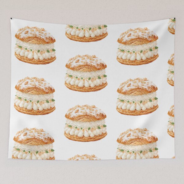 Item preview, Paris-Brest – Classic French Pastry Illustration designed and sold by BobaBunny76.