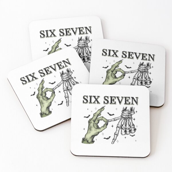 Item preview, Six Seven 6 7 Meme Funny Witch Skeleton Hands designed and sold by Denisemichels.