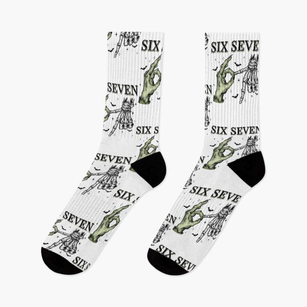 Item preview, Six Seven 6 7 Meme Funny Witch Skeleton Hands designed and sold by Denisemichels.