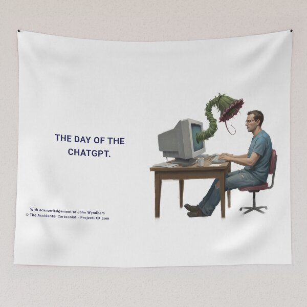 Item preview, The Day of the ChatGPT - The Accidental Cartoonist - ProjectLXX designed and sold by ProjectLXX.