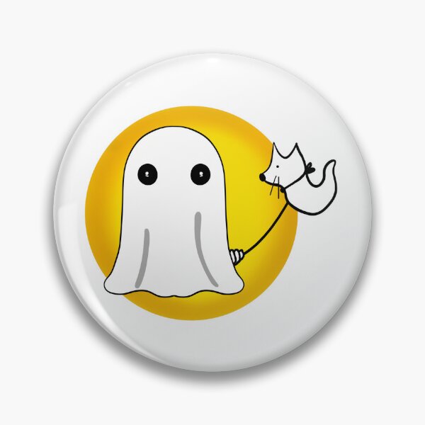 Item preview, Halloween illustration of a little ghost in a white cloth leading a dog spirit designed and sold by nongsao4.