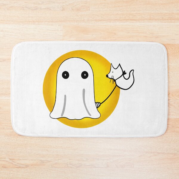 Item preview, Halloween illustration of a little ghost in a white cloth leading a dog spirit designed and sold by nongsao4.