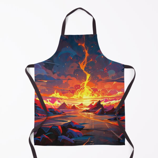 Item preview, Fiery Sunset Over Mountain Landscape with Glowing Sky Reflections and Vibrant Colors in Dramatic Scene designed and sold by Mimoshi ⭐⭐⭐⭐⭐.