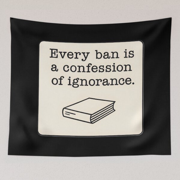Item preview, Anti Censorship Book Ban Statement Minimalist Art Prints designed and sold by PinUpPizzazz.