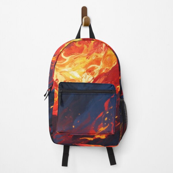Item preview, Intense Flowing Flames and Glowing Sparks Spreading Across Dark Background in Dynamic Abstract Fire Artwork designed and sold by Mimoshi ⭐⭐⭐⭐⭐.