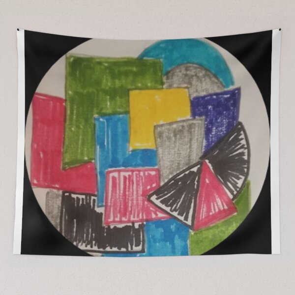 Item preview, geometric abstract design colorful shapes designed and sold by SmashingDeals.