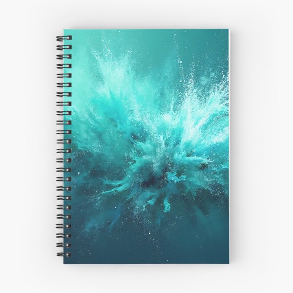 Item preview, Explosive Aqua and Teal Powder Burst Creating Dynamic Motion and Energy Effect on Gradient Background designed and sold by Mimoshi ⭐⭐⭐⭐⭐.