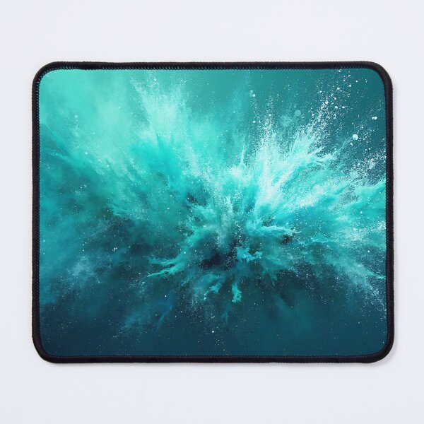 Item preview, Explosive Aqua and Teal Powder Burst Creating Dynamic Motion and Energy Effect on Gradient Background designed and sold by Mimoshi ⭐⭐⭐⭐⭐.