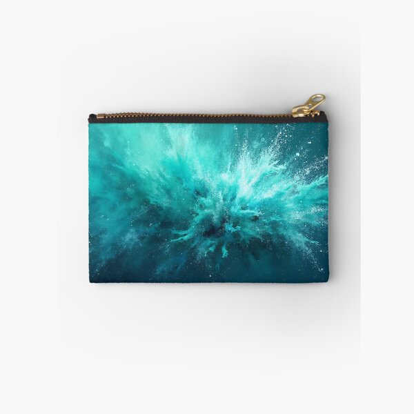 Item preview, Explosive Aqua and Teal Powder Burst Creating Dynamic Motion and Energy Effect on Gradient Background designed and sold by Mimoshi ⭐⭐⭐⭐⭐.
