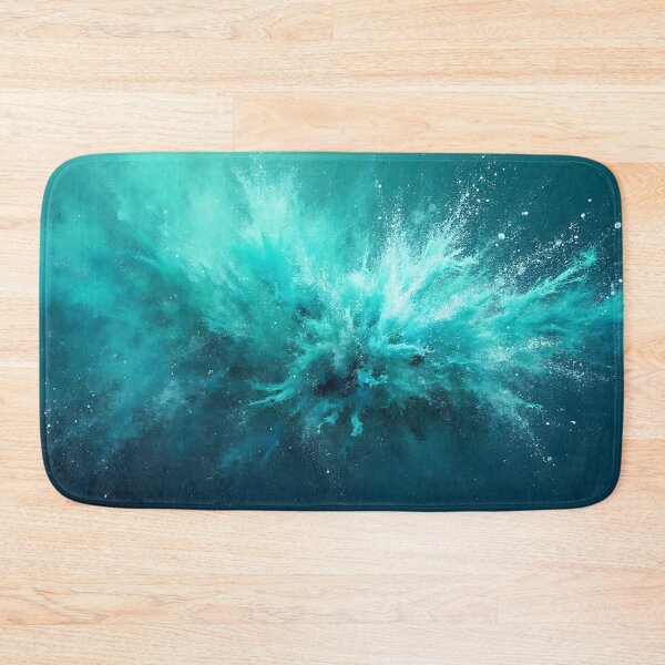 Item preview, Explosive Aqua and Teal Powder Burst Creating Dynamic Motion and Energy Effect on Gradient Background designed and sold by Mimoshi ⭐⭐⭐⭐⭐.