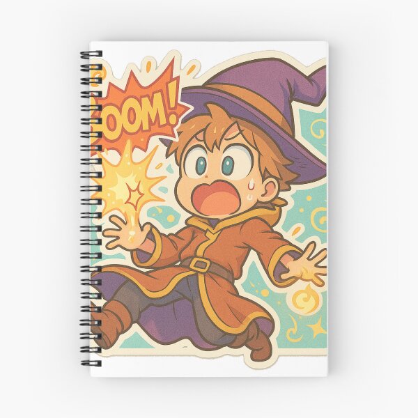 Item preview, Anime Wizard Boom Magic Spell Funny Sticker designed and sold by NitkiStudio.