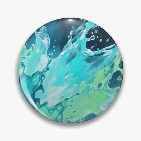 Item preview, Vivid Splash of Turquoise and Aqua Waves with Water Droplets in Dynamic Ocean Energy Artwork designed and sold by Mimoshi ⭐⭐⭐⭐⭐.