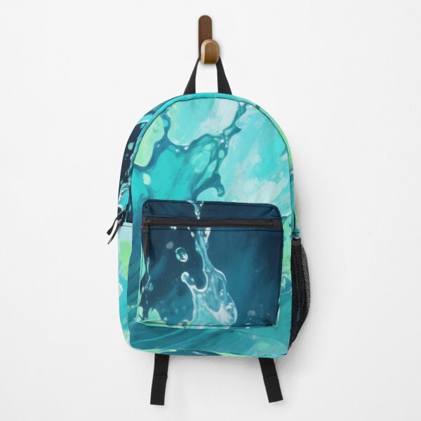 Item preview, Vivid Splash of Turquoise and Aqua Waves with Water Droplets in Dynamic Ocean Energy Artwork designed and sold by Mimoshi ⭐⭐⭐⭐⭐.