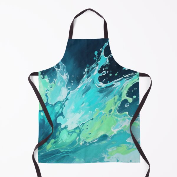 Item preview, Vivid Splash of Turquoise and Aqua Waves with Water Droplets in Dynamic Ocean Energy Artwork designed and sold by Mimoshi ⭐⭐⭐⭐⭐.