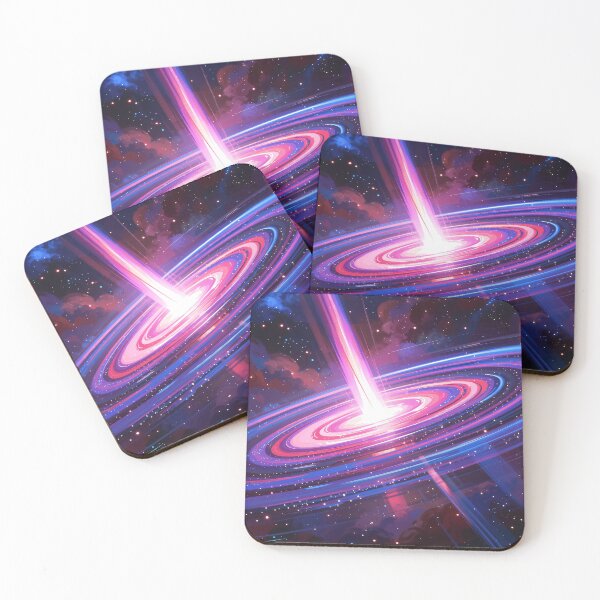 Item preview, Brilliant Cosmic Beam Shooting Through Colorful Galactic Rings in Vibrant Pink and Blue Space Artwork designed and sold by Mimoshi ⭐⭐⭐⭐⭐.