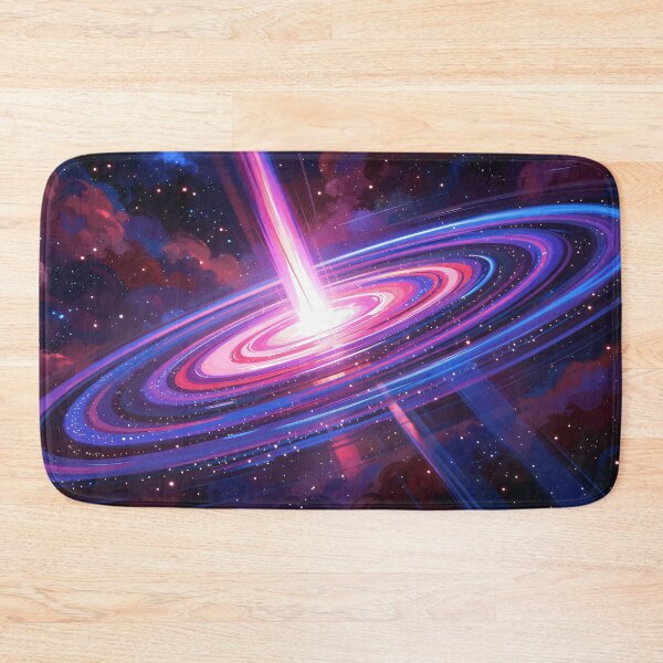 Item preview, Brilliant Cosmic Beam Shooting Through Colorful Galactic Rings in Vibrant Pink and Blue Space Artwork designed and sold by Mimoshi ⭐⭐⭐⭐⭐.