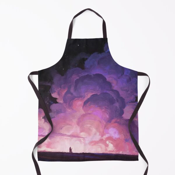 Item preview, Dreamlike Night Sky with Glowing Pink and Purple Clouds and Silhouetted Figure Under Stars designed and sold by Mimoshi ⭐⭐⭐⭐⭐.